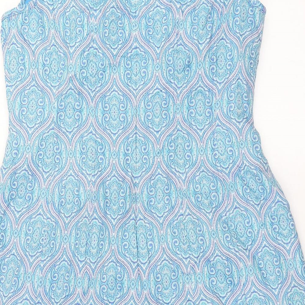 Pepperberry Womens Blue Geometric  Shift  Size 16