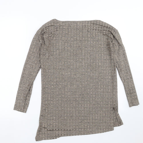 Zara Womens Brown Check  Basic T-Shirt Size S