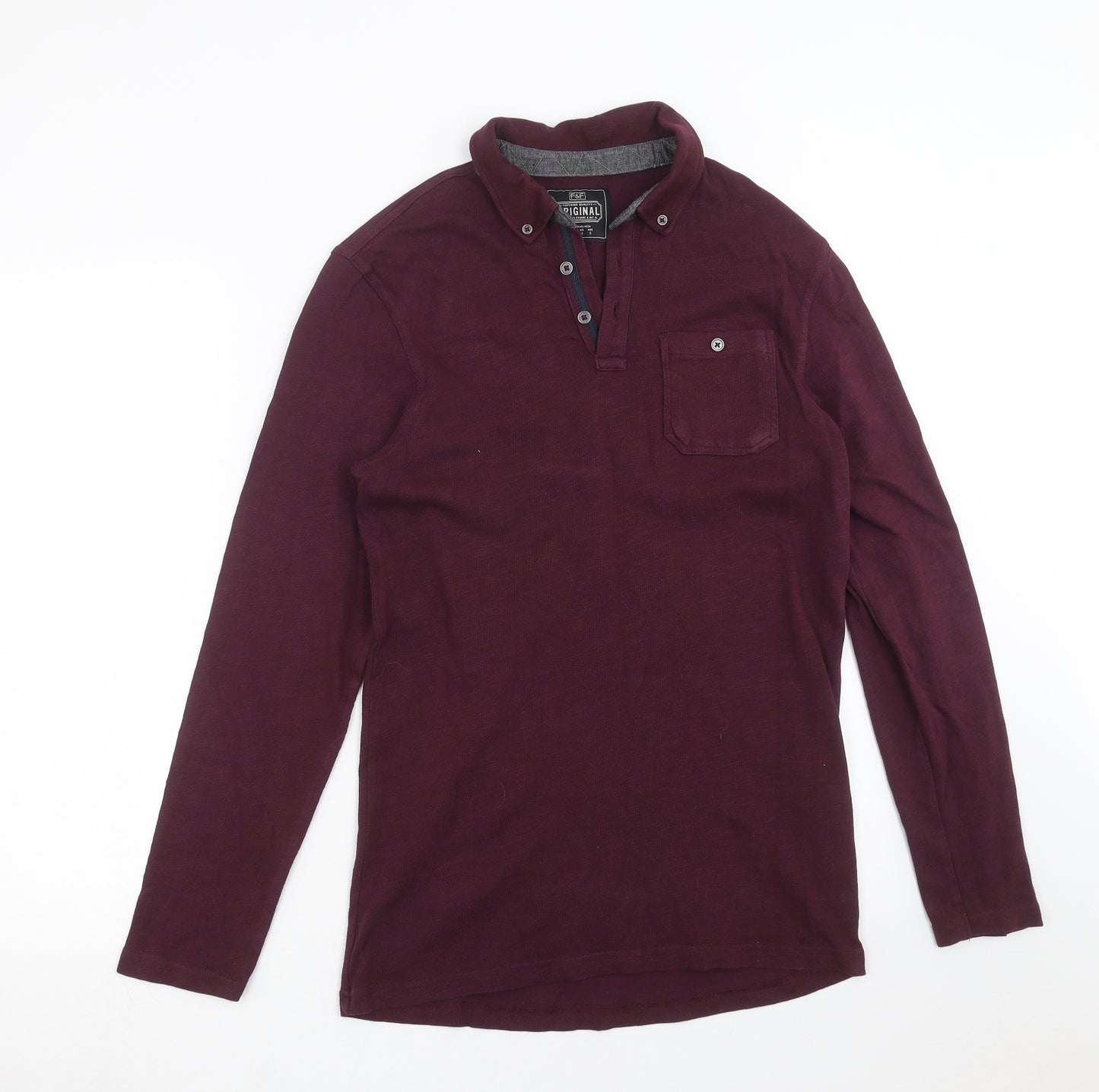 F&F Mens Purple    Polo Size S