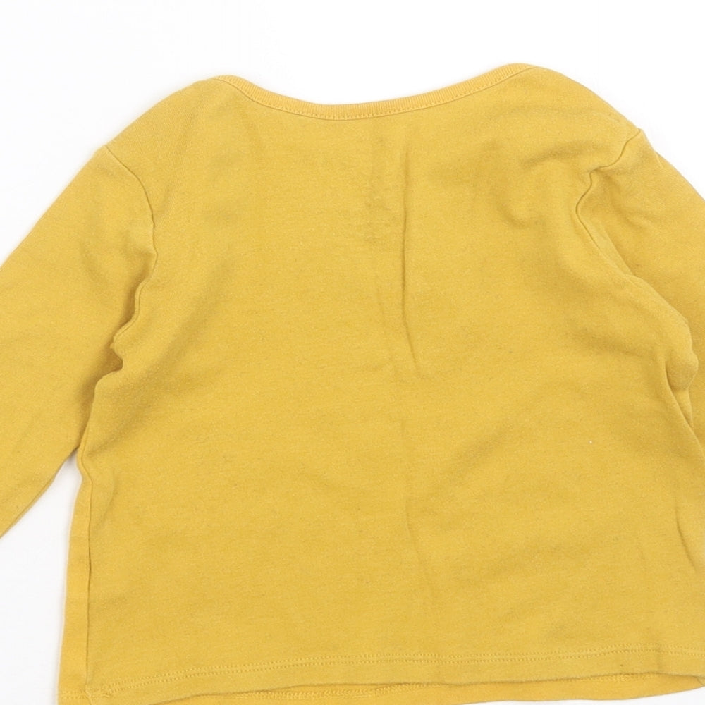 F&F Baby Yellow   Basic T-Shirt Size 9-12 Months  - dinosaur