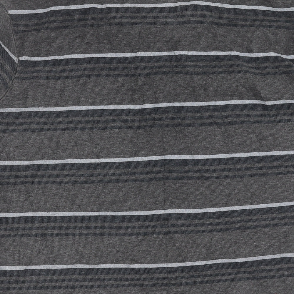 easy premium clothing Mens Grey Striped   T-Shirt Size XL