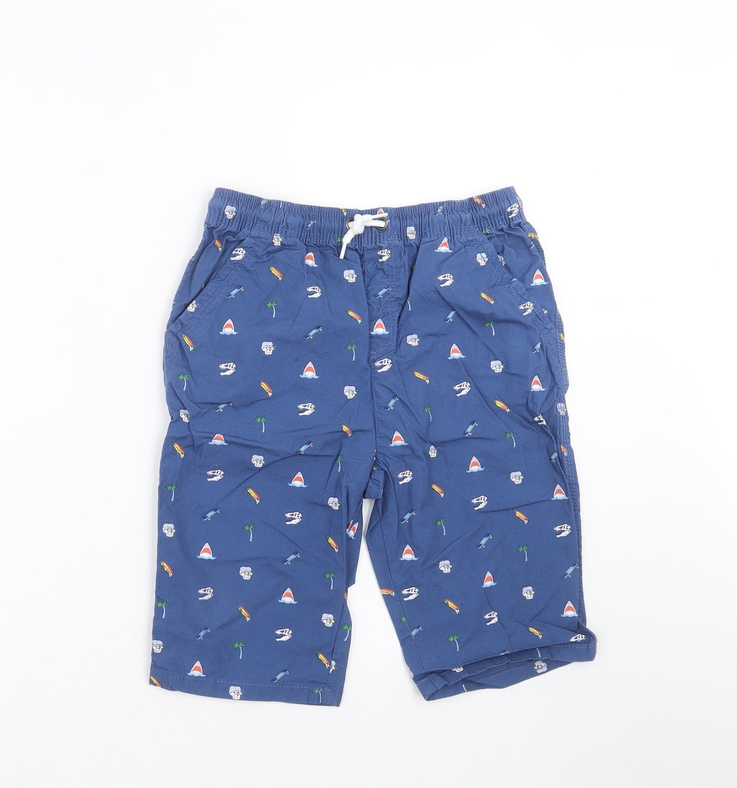 TU Boys Blue   Bermuda Shorts Size 12 Years - boat shark