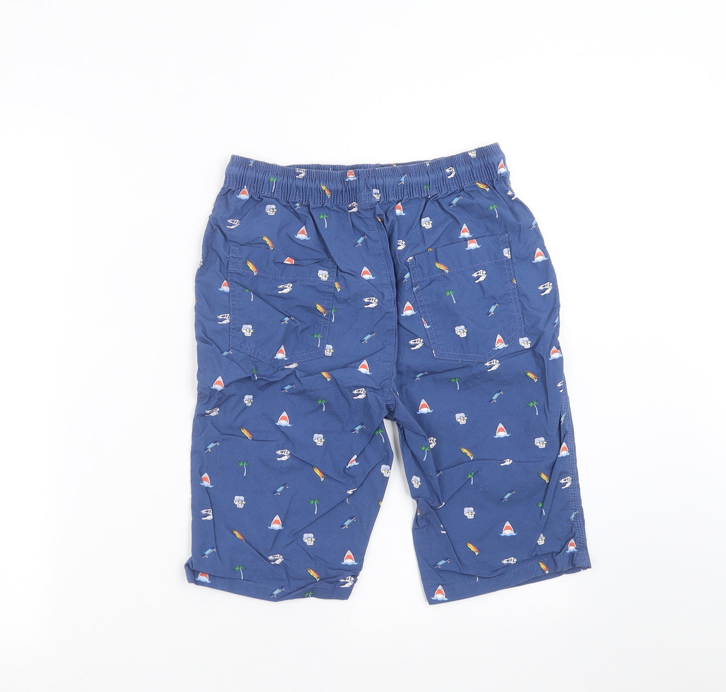TU Boys Blue   Bermuda Shorts Size 12 Years - boat shark