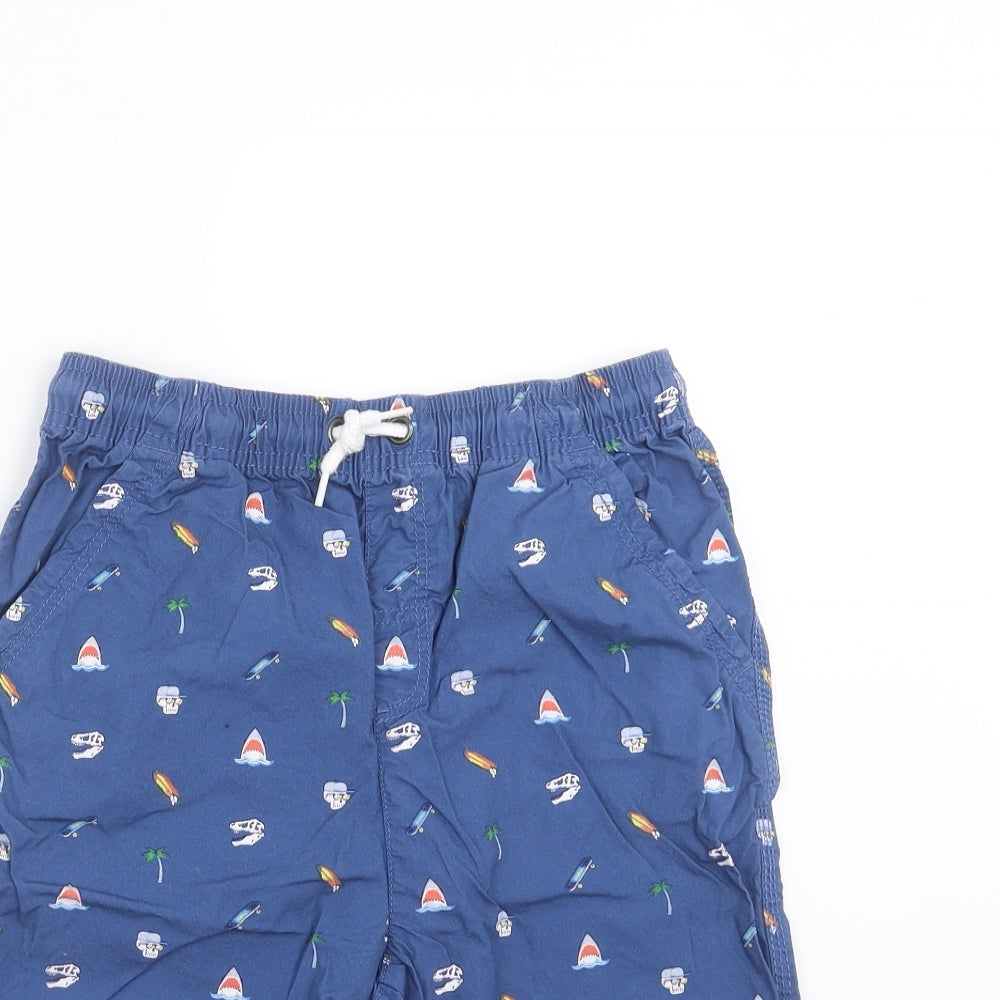 TU Boys Blue   Bermuda Shorts Size 12 Years - boat shark