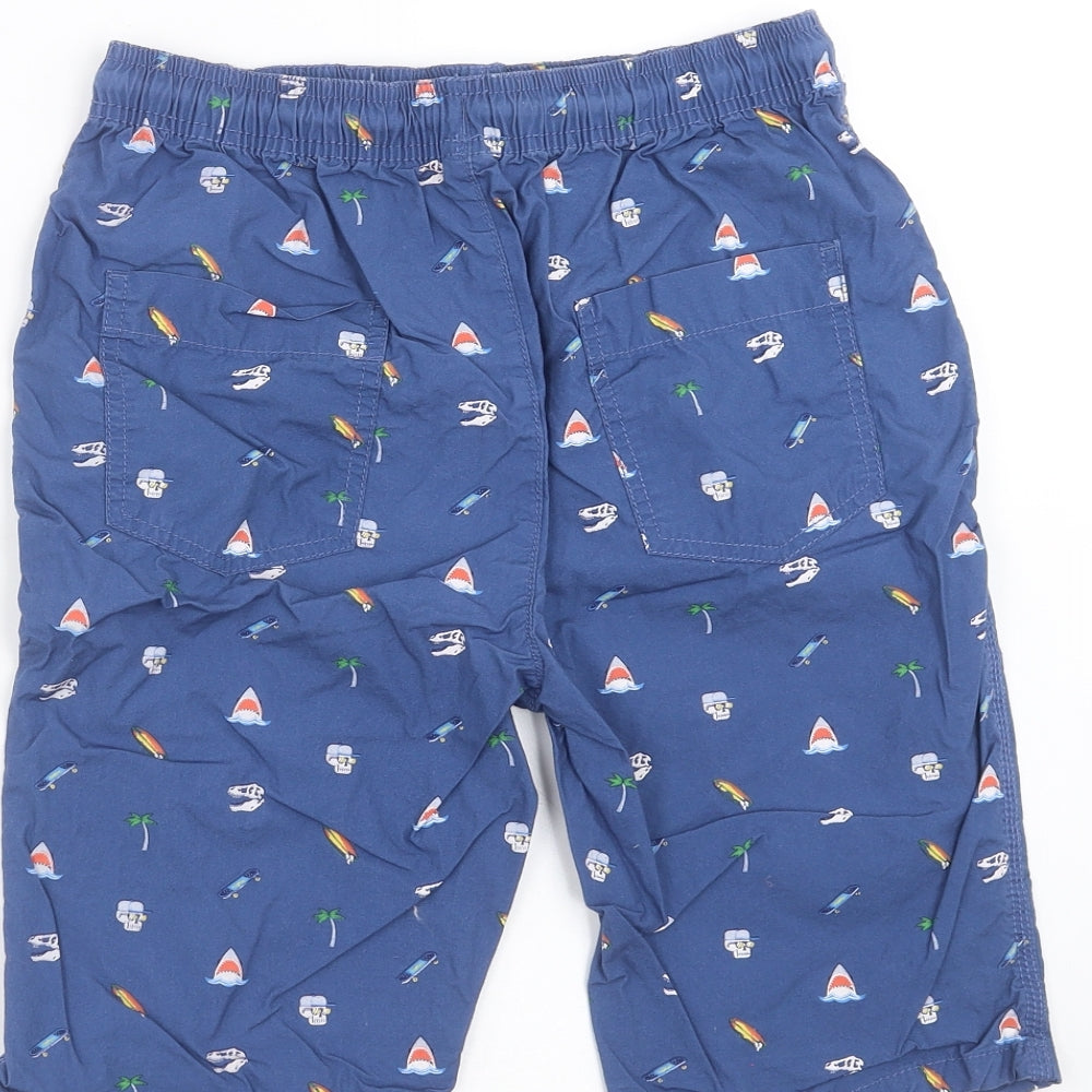 TU Boys Blue   Bermuda Shorts Size 12 Years - boat shark