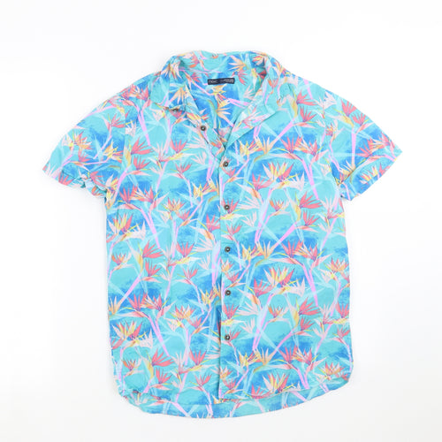 NEXT Girls Blue Geometric  Basic Button-Up Size 13 Years