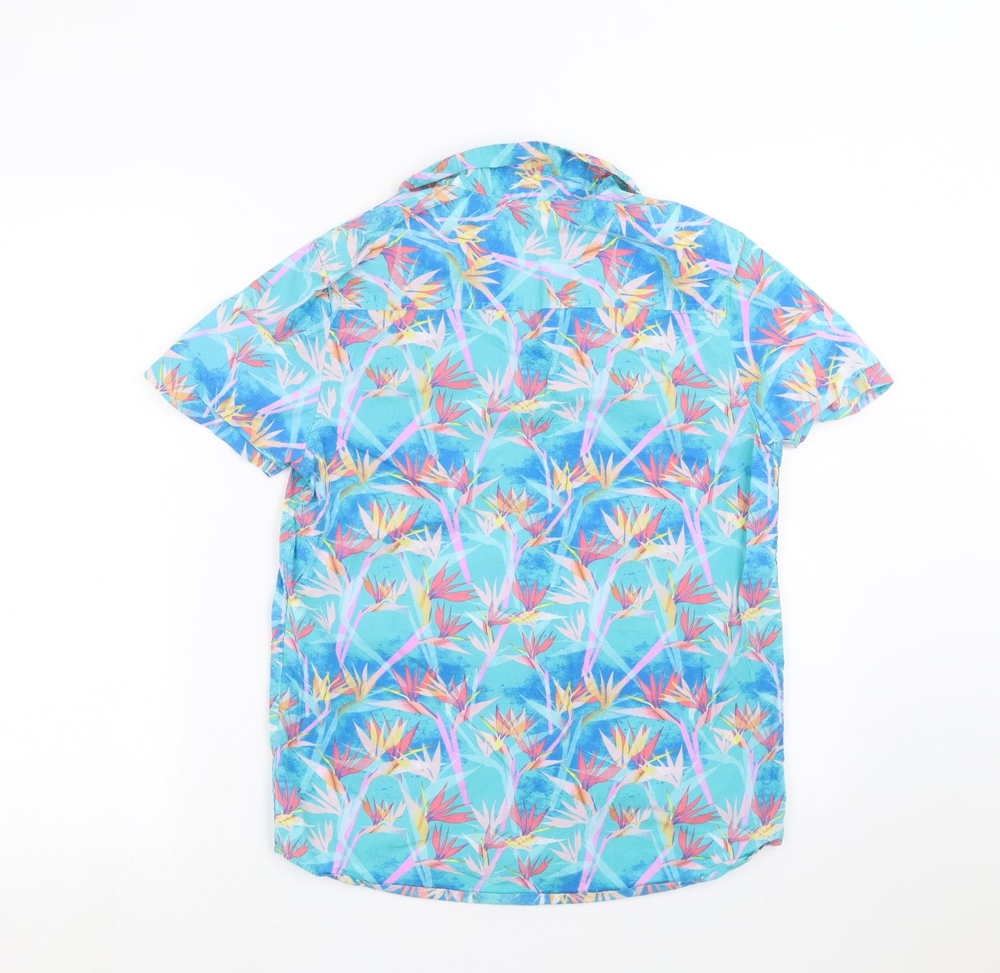 NEXT Girls Blue Geometric  Basic Button-Up Size 13 Years