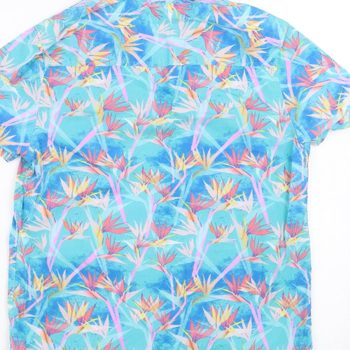 NEXT Girls Blue Geometric  Basic Button-Up Size 13 Years