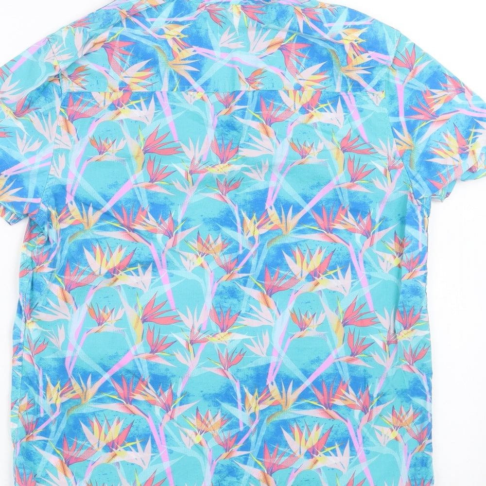 NEXT Girls Blue Geometric  Basic Button-Up Size 13 Years