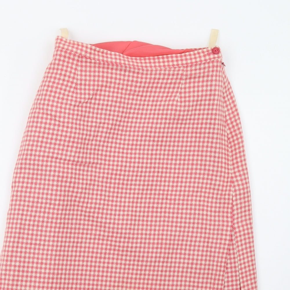 Alexon Womens Red Check  A-Line Skirt Size 12