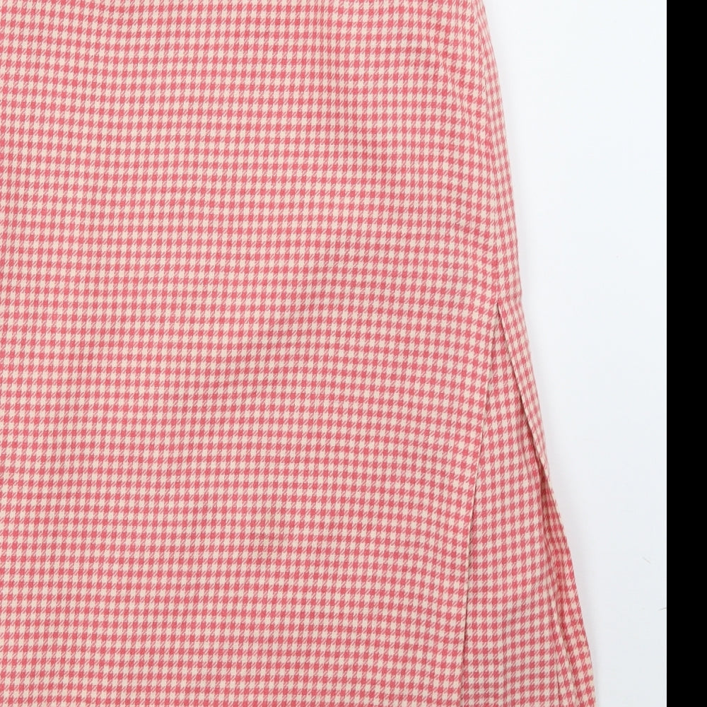 Alexon Womens Red Check  A-Line Skirt Size 12