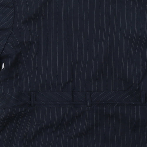 fliss Womens Blue Striped  Jacket Blazer Size 14