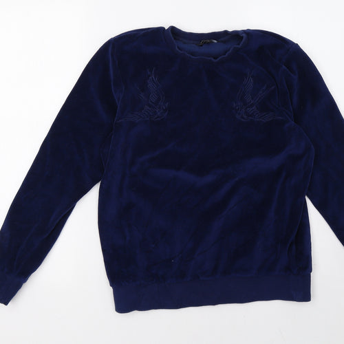 Brave Soul Womens Blue   Pullover Sweatshirt Size S