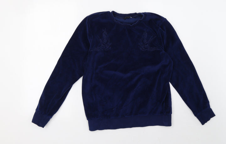 Brave Soul Womens Blue Pullover Sweatshirt Size S