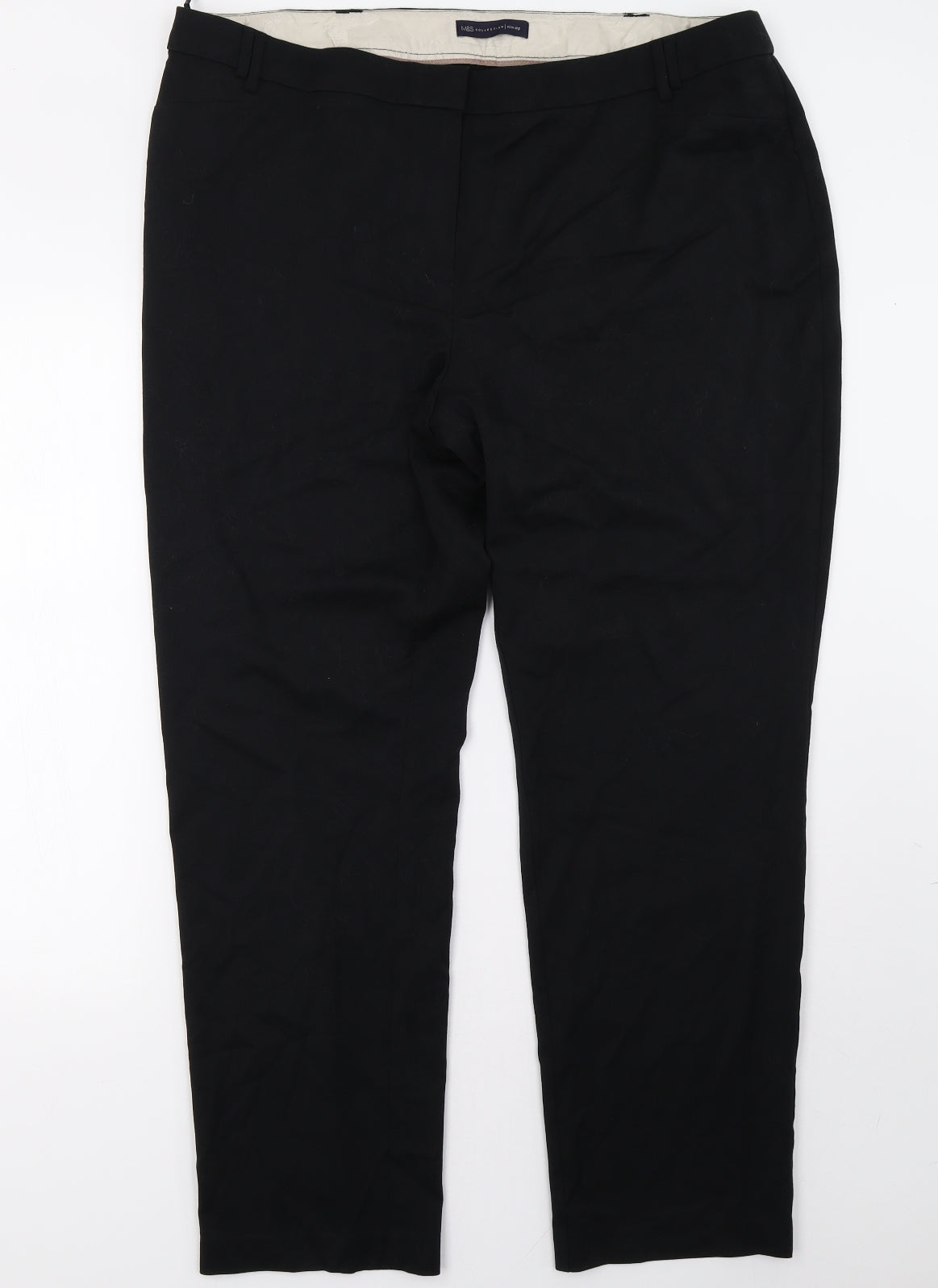 Marks and Spencer Womens Black   Trousers  Size 20 L32 in