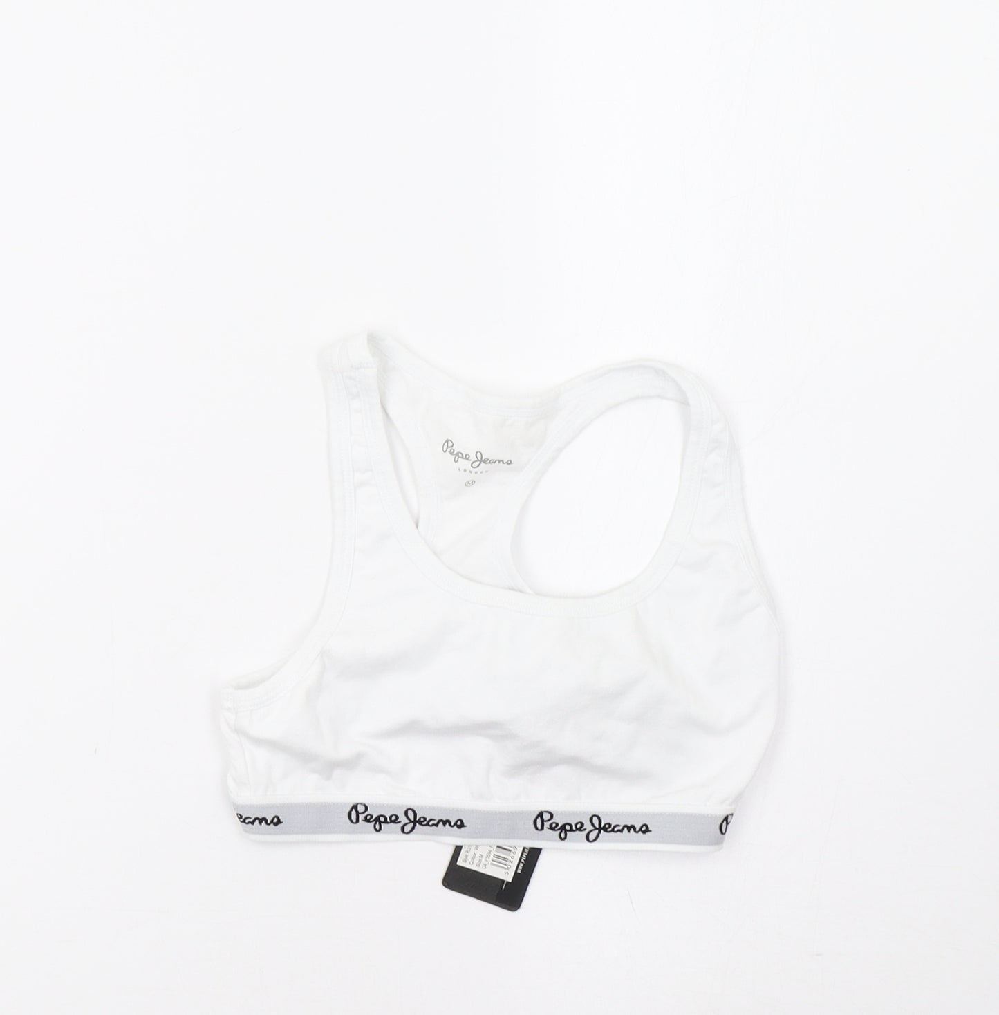 Pepe Jeans Girls White   Cropped Tank Size M