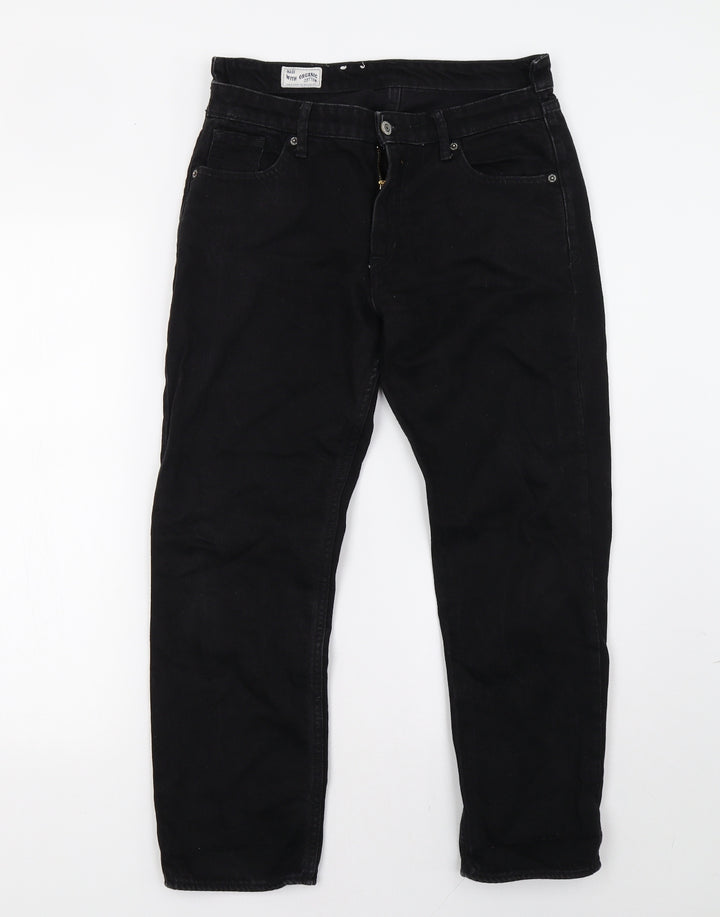 Indigo Womens Black Denim Straight Jeans Size 30 L27 in