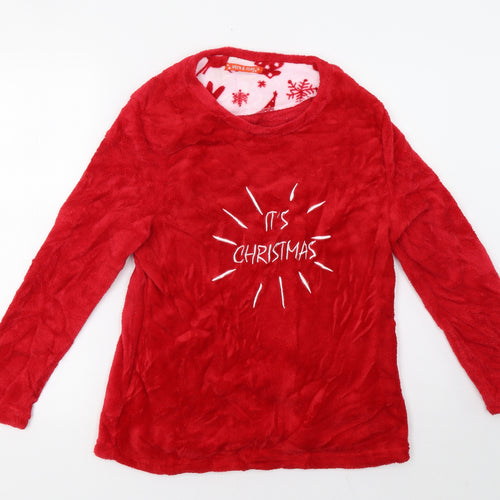 b&m Womens Red    Pyjama Top Size L  - Christmas
