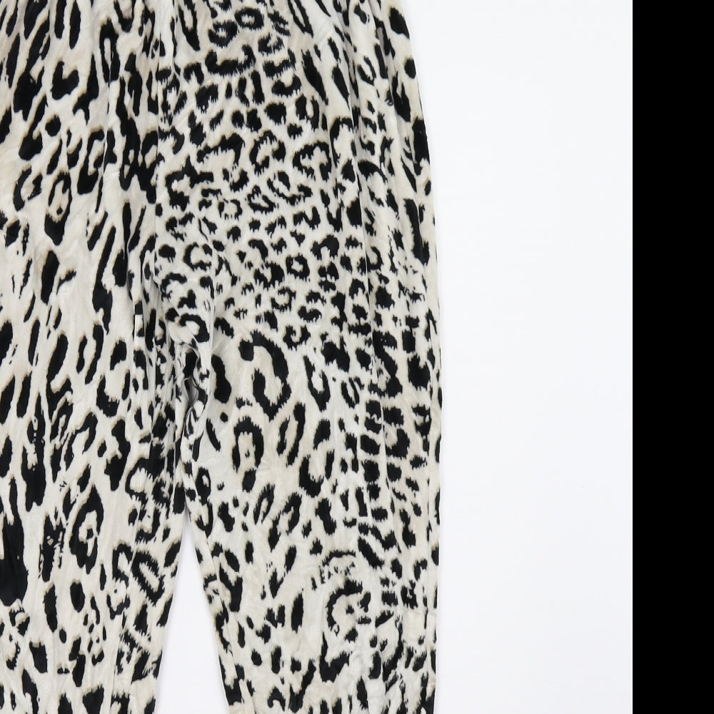 George Womens Beige Animal Print   Pyjama Pants Size 10