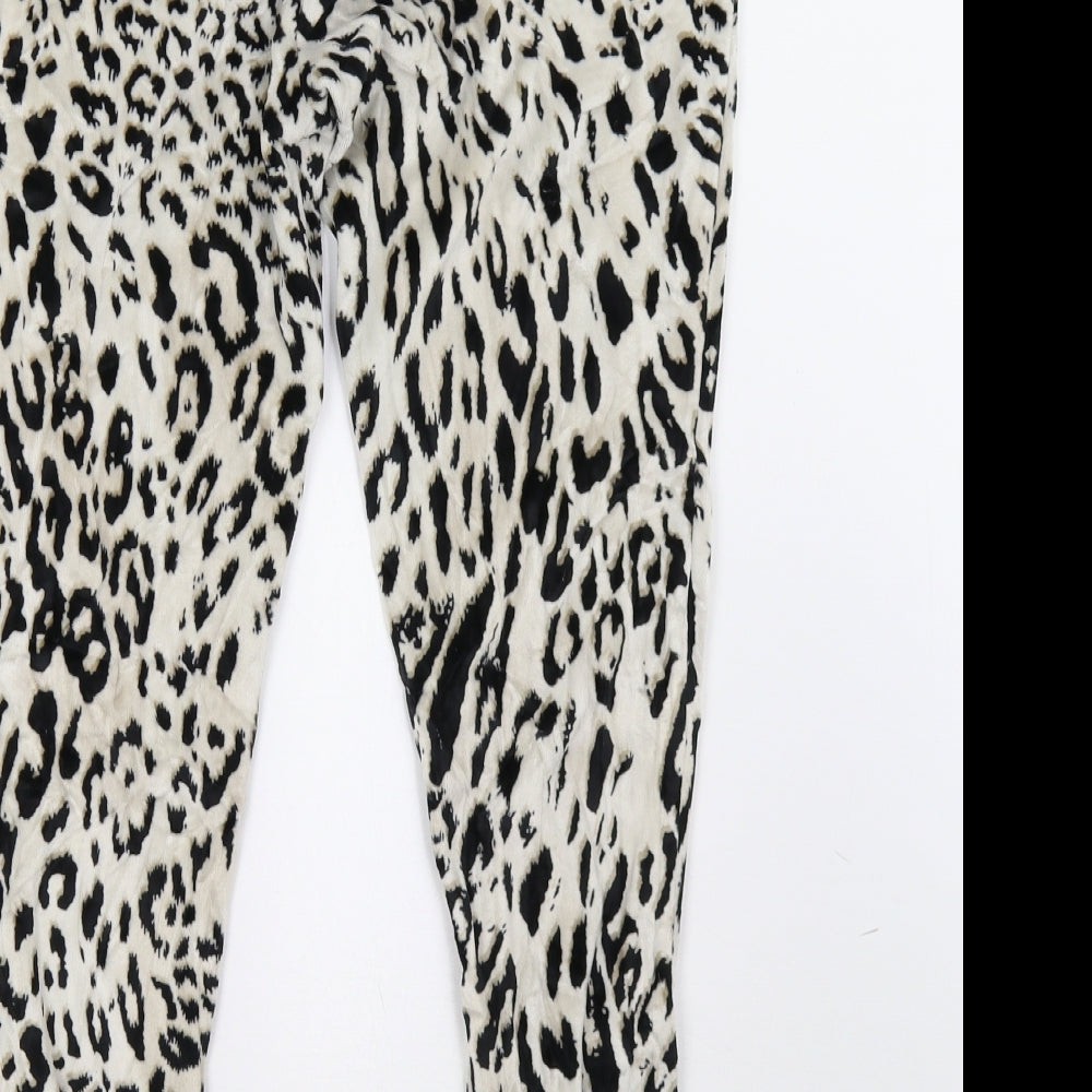 George Womens Beige Animal Print   Pyjama Pants Size 10