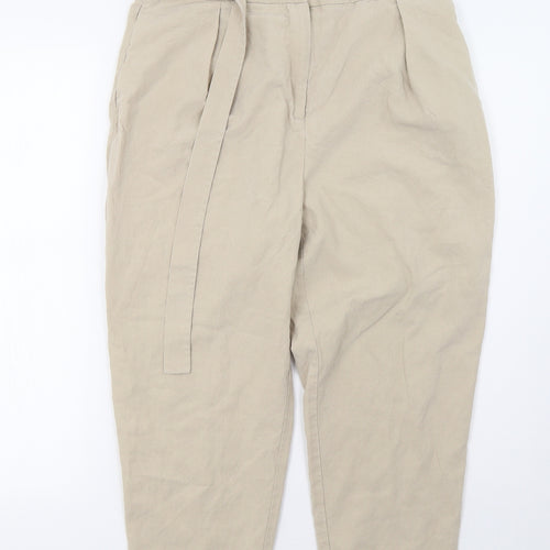 tophsop Womens Beige   Trousers  Size 14 L26 in