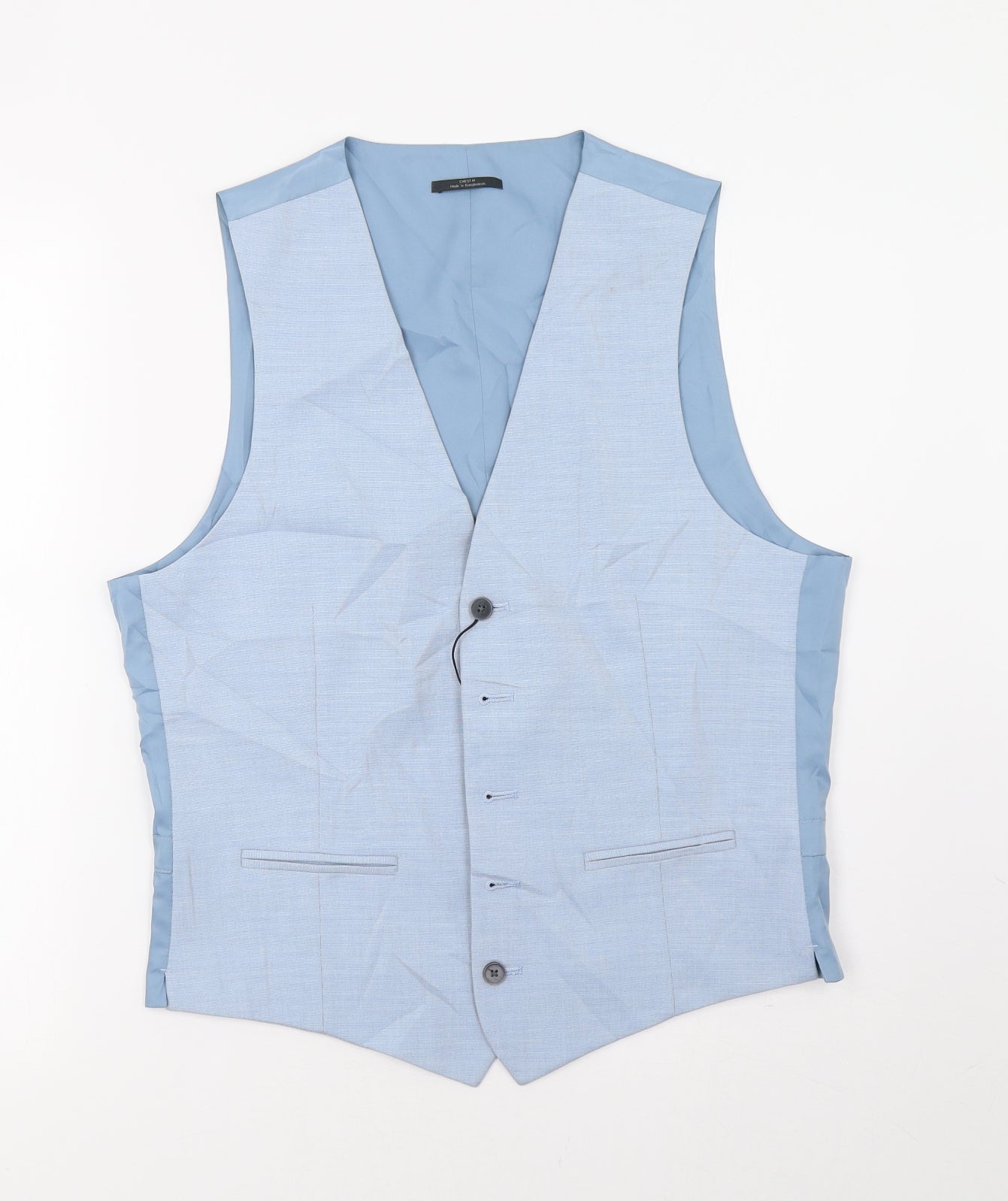 Marks and Spencer Mens Blue   Jacket Suit Waistcoat Size M