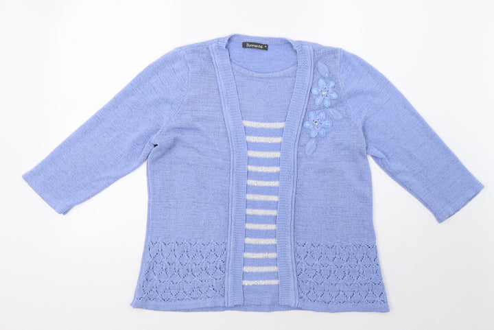 Bonmarché Womens Blue Pullover Sweatshirt Size M
