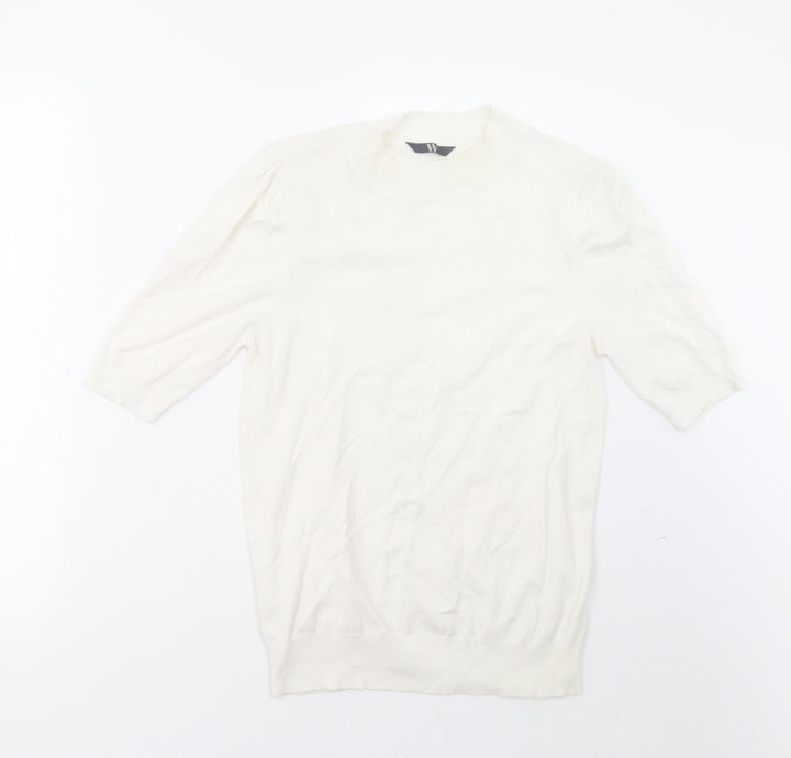 BHS Womens White Pullover Sweatshirt Size 12