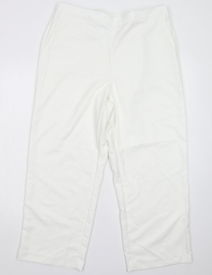 Alfred Dunner Womens White Trousers Size 16 L25 in