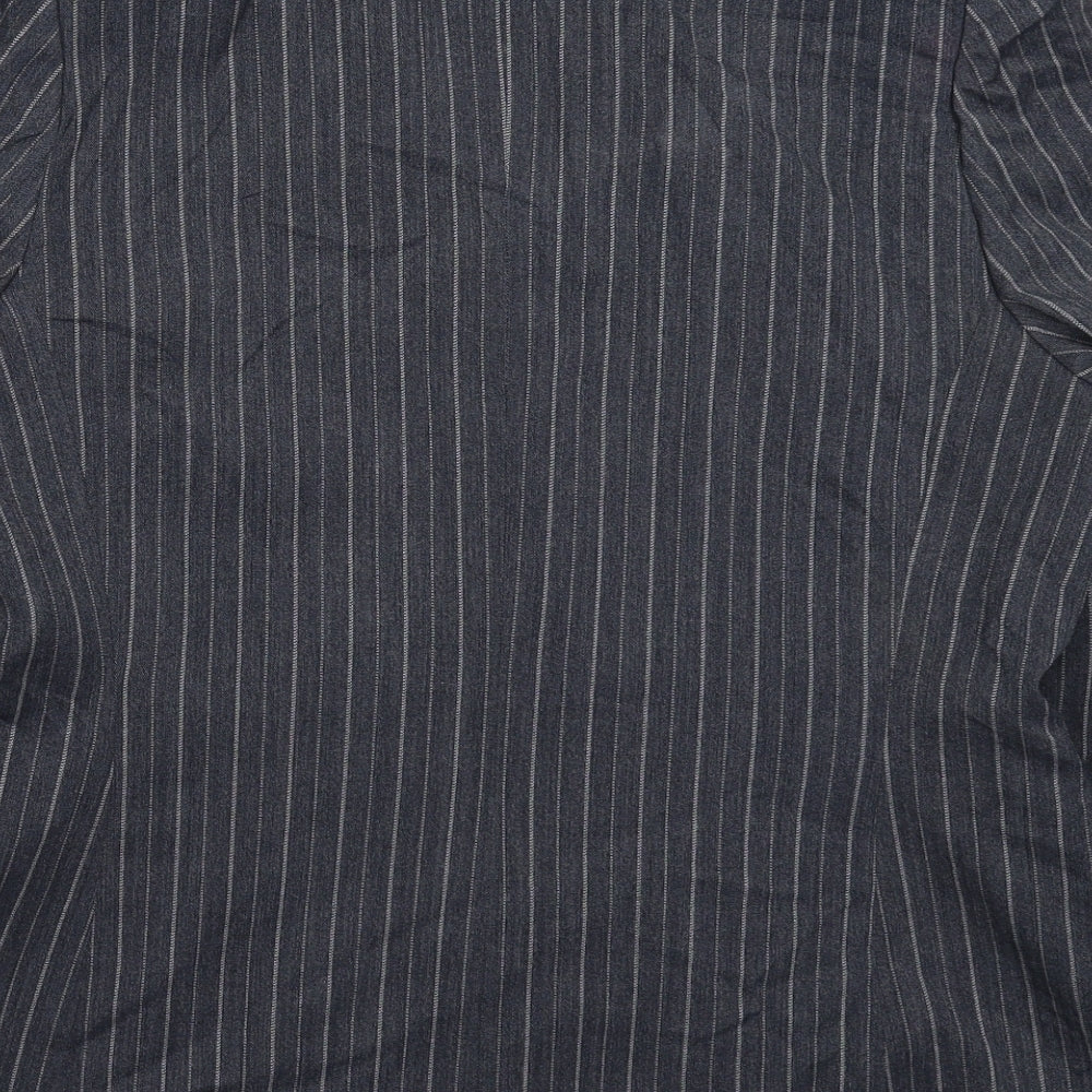 Marks and Spencer Womens Grey Striped  Jacket Suit Jacket Size 18