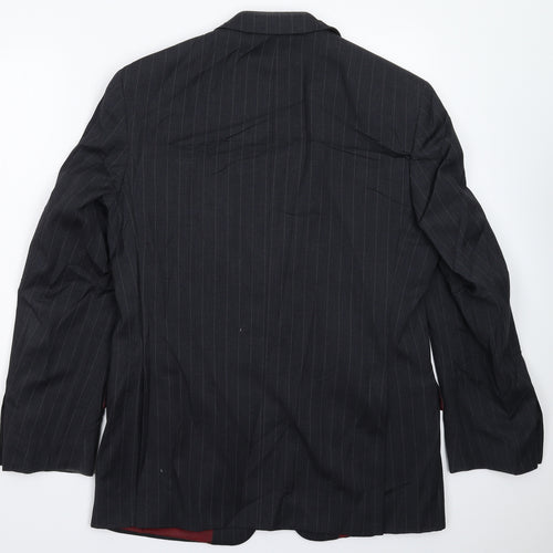 Marks and Spencer Mens Grey Striped  Jacket Suit Jacket Size 40