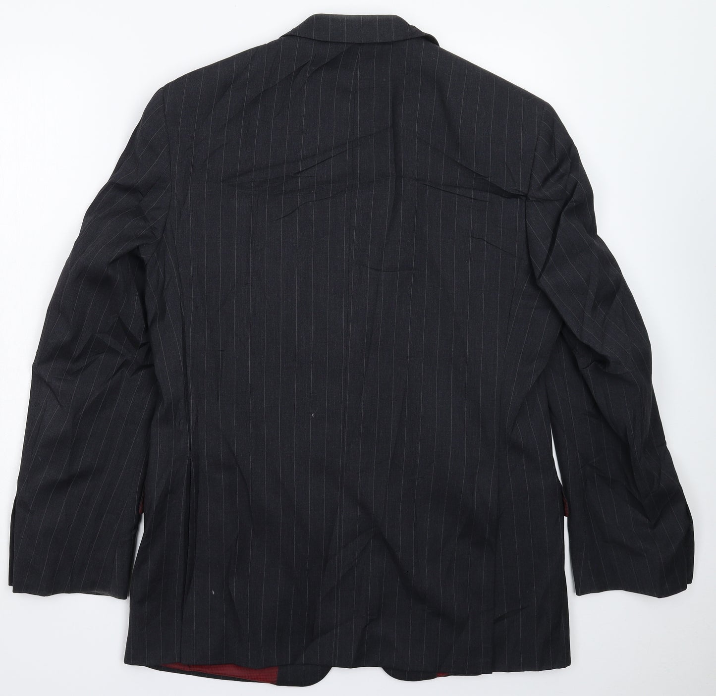 Marks and Spencer Mens Grey Striped  Jacket Suit Jacket Size 40