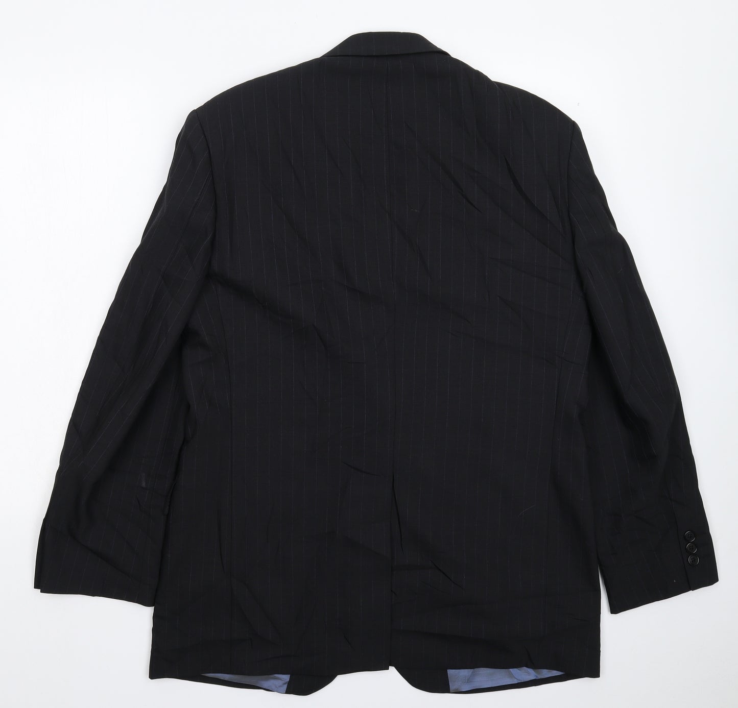 Marks and Spencer Mens Black Striped  Jacket Suit Jacket Size 40
