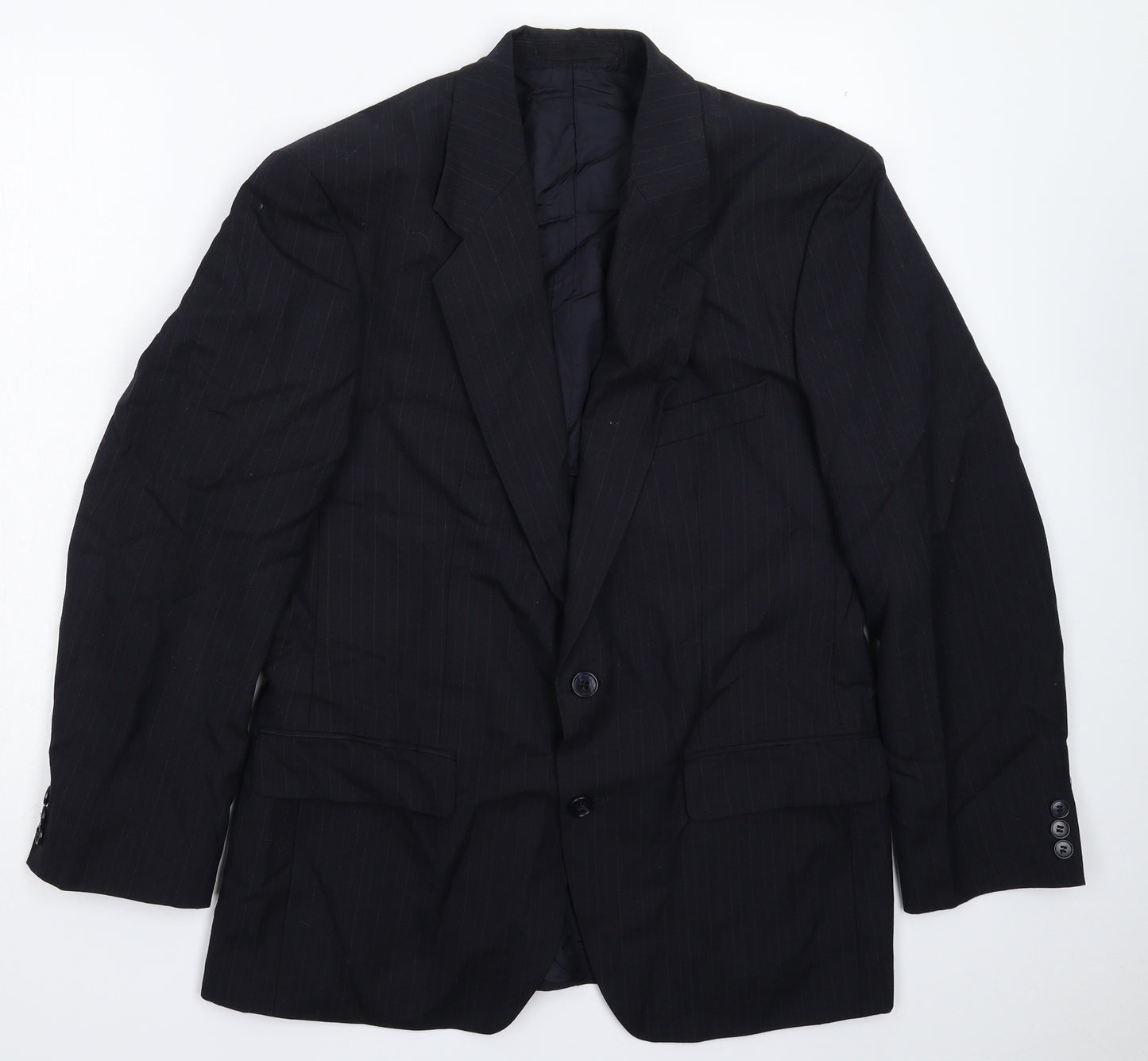 Marks and Spencer Mens Blue Striped  Jacket Suit Jacket Size 38