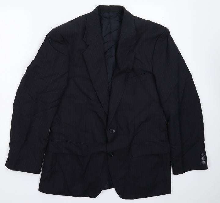 Marks and Spencer Mens Blue Striped  Jacket Suit Jacket Size 38