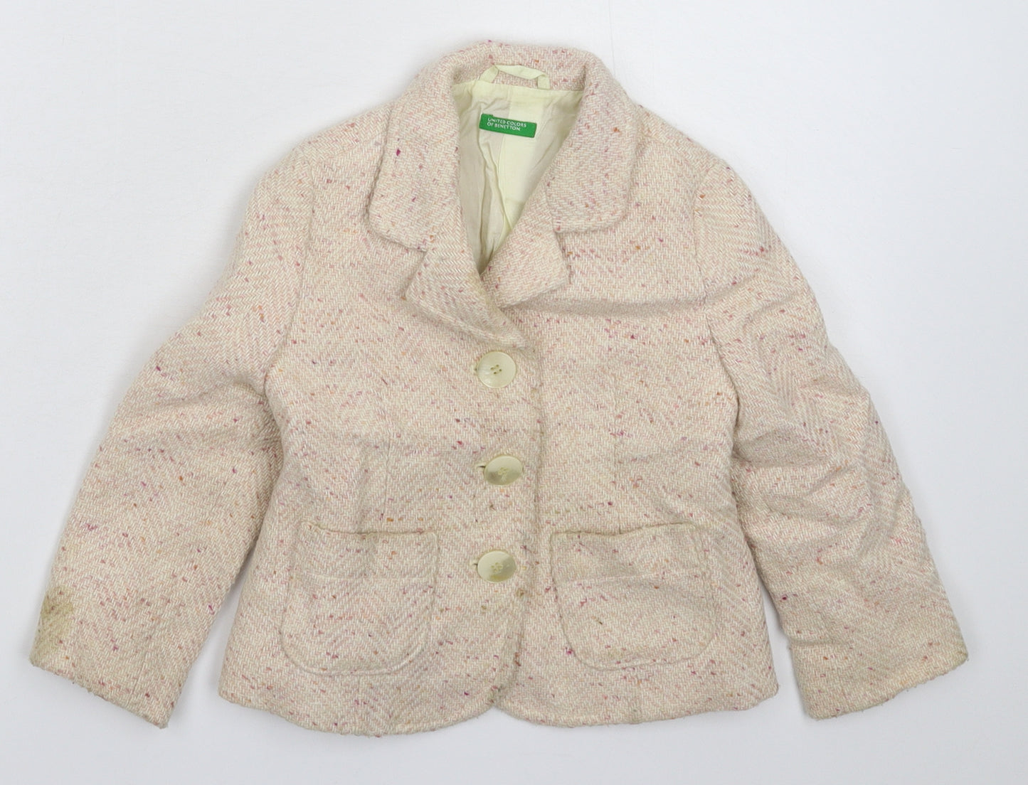 United Colors of Benetton Girls Beige   Jacket Blazer Size 2-3 Years