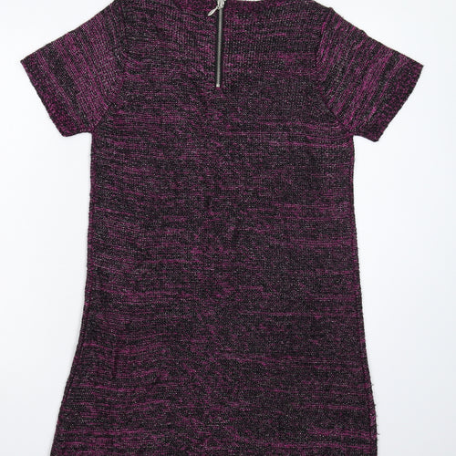 F&F Womens Multicoloured Striped Knit Jumper Dress  Size 14