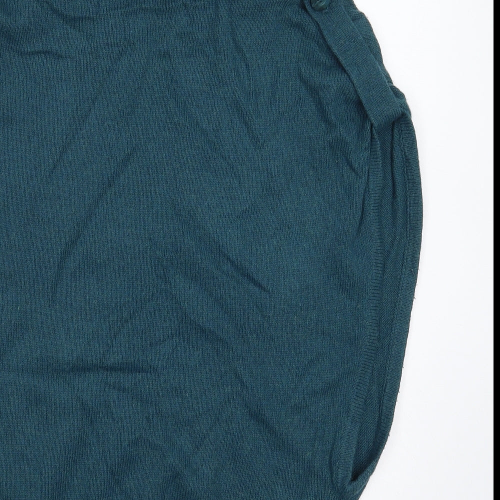 Topshop Womens Green  Knit Pullover Jumper Size 10