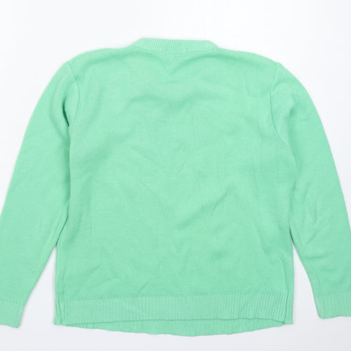 ME Womens Green  Knit Pullover Jumper Size M
