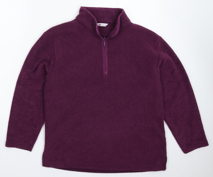 Bonmarché Womens Purple  Fleece Jacket  Size M