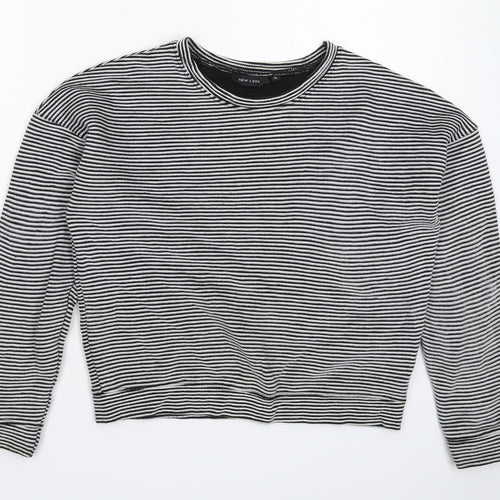 New Look Womens Multicoloured Striped  Pullover Sweatshirt Size 10