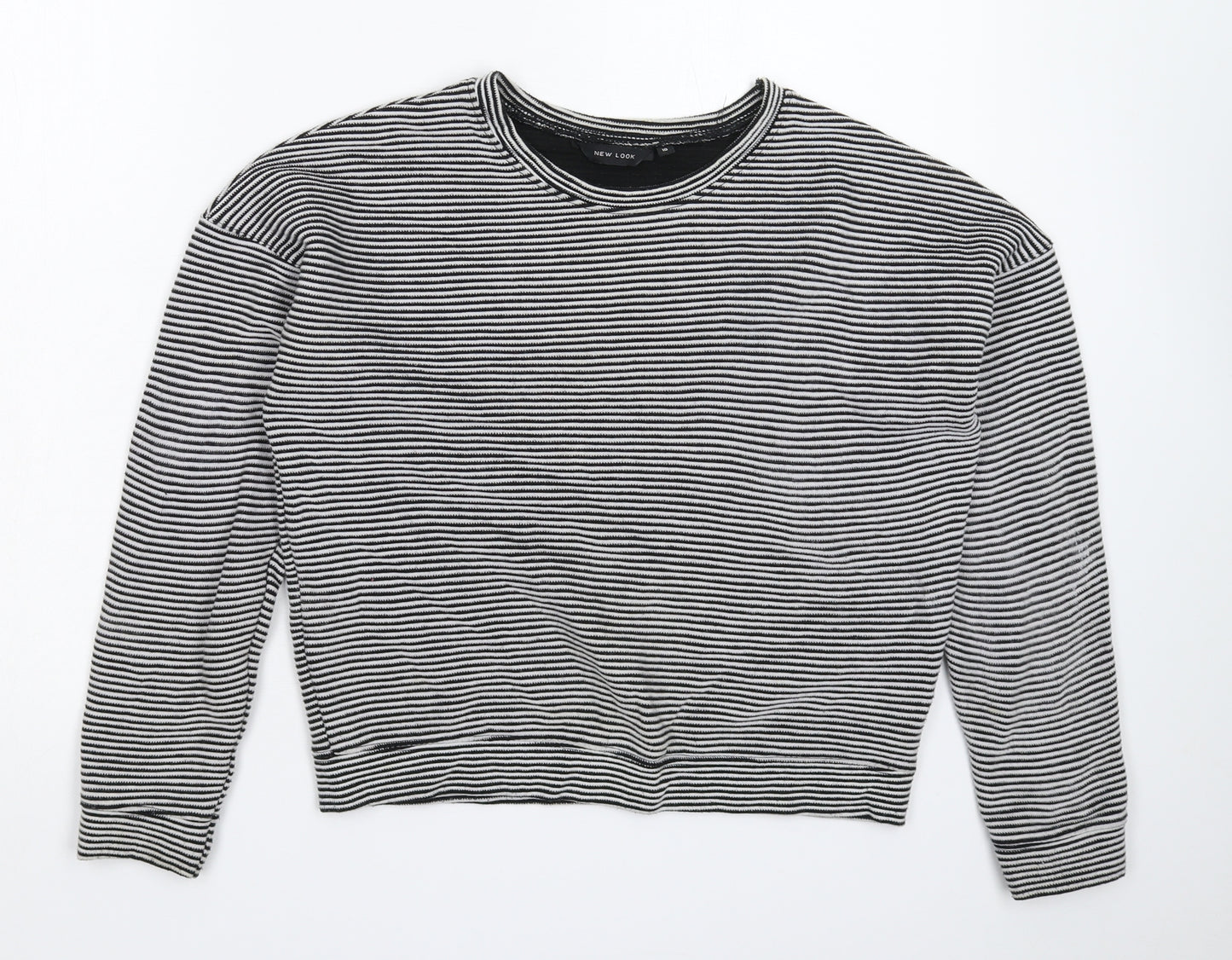 New Look Womens Multicoloured Striped  Pullover Sweatshirt Size 10
