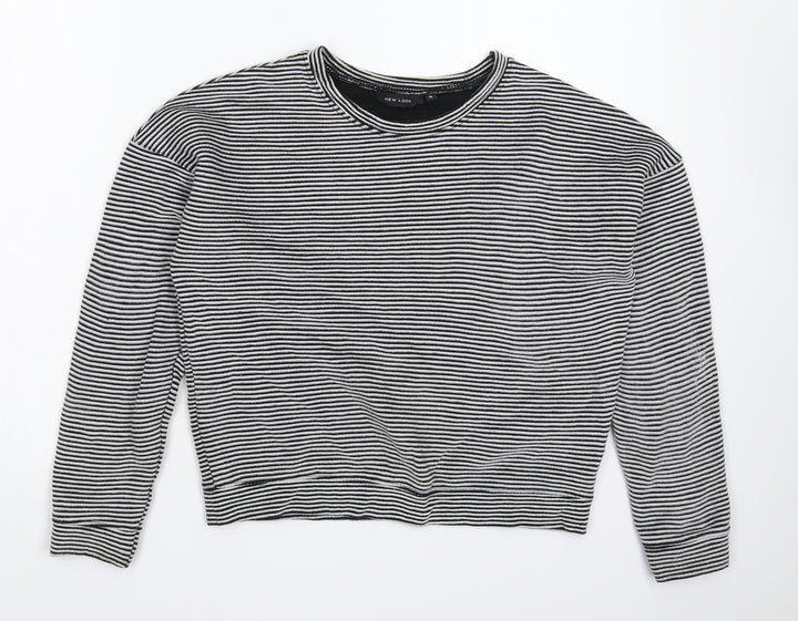 New Look Womens Multicoloured Striped  Pullover Sweatshirt Size 10