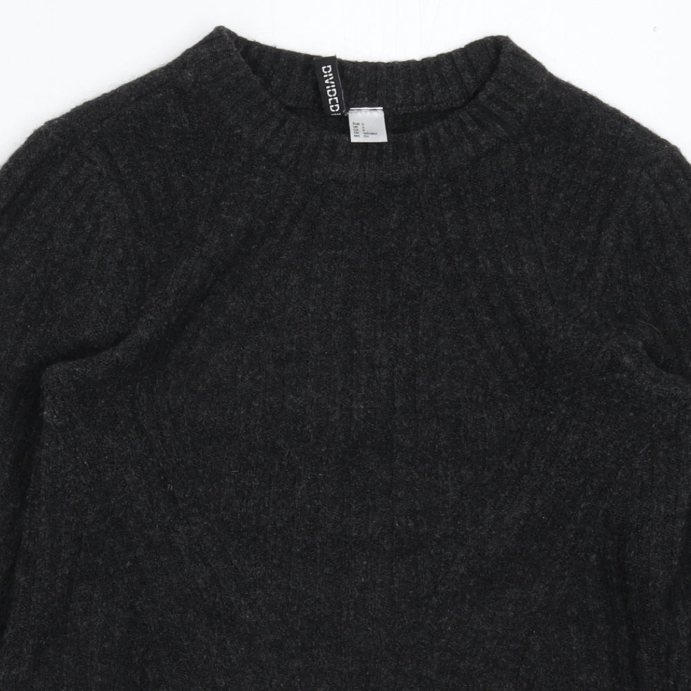 Divided Womens Grey  Knit Pullover Jumper Size S
