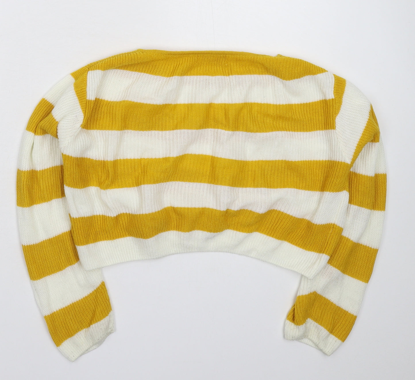 H&M Girls Multicoloured Striped Knit Pullover Jumper Size 9-10 Years