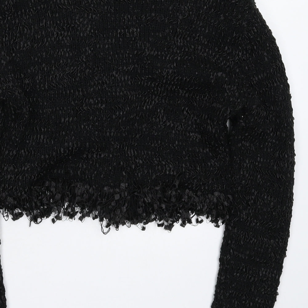 Xited Womens Black  Knit Cardigan Jumper Size M