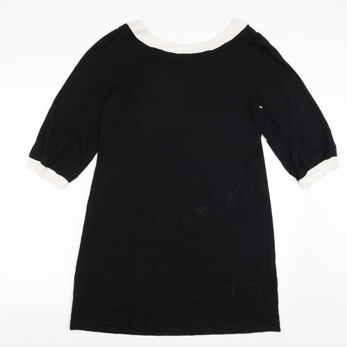 Warehouse Womens Black   T-Shirt Dress  Size 16