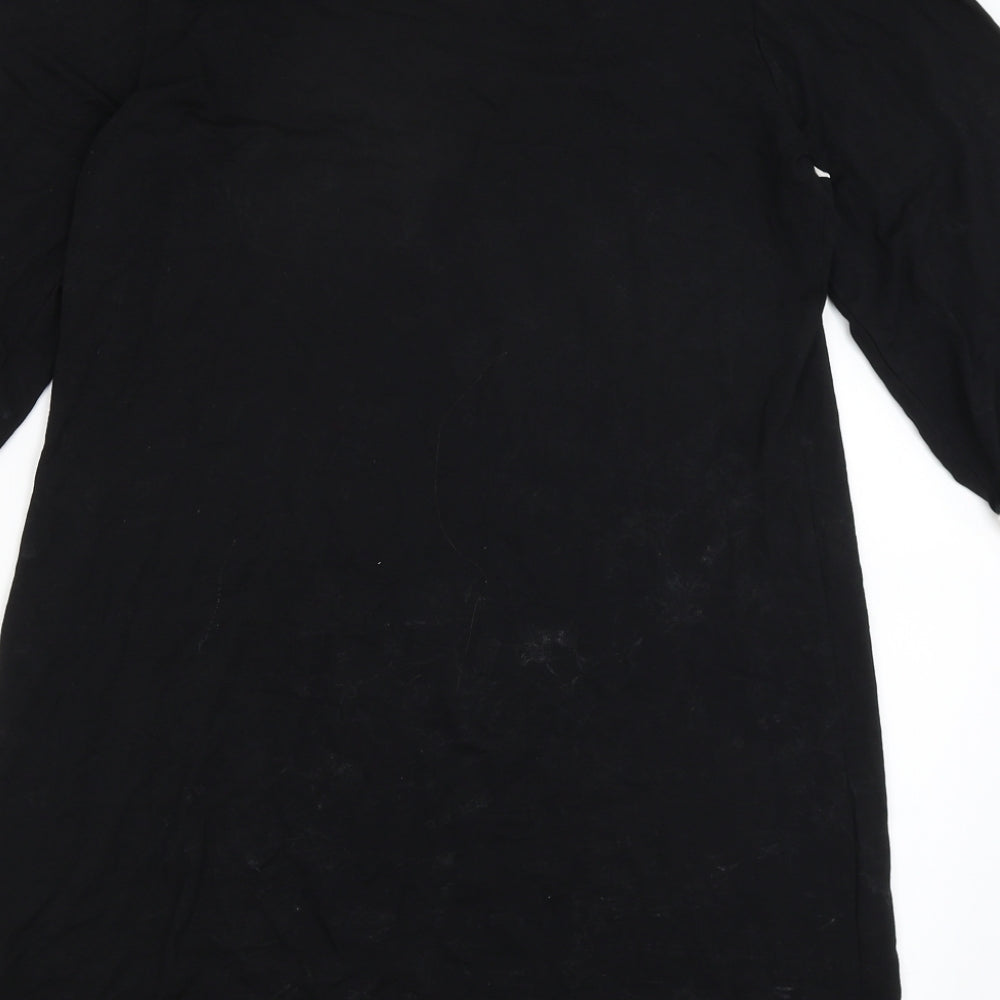 Warehouse Womens Black   T-Shirt Dress  Size 16