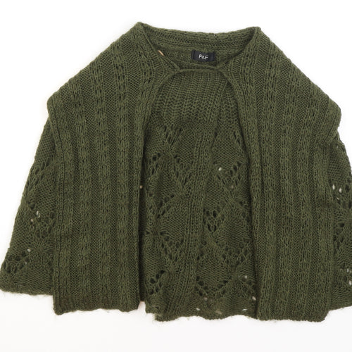 F&F Girls Green   Shrug Jumper Size 7-8 Years