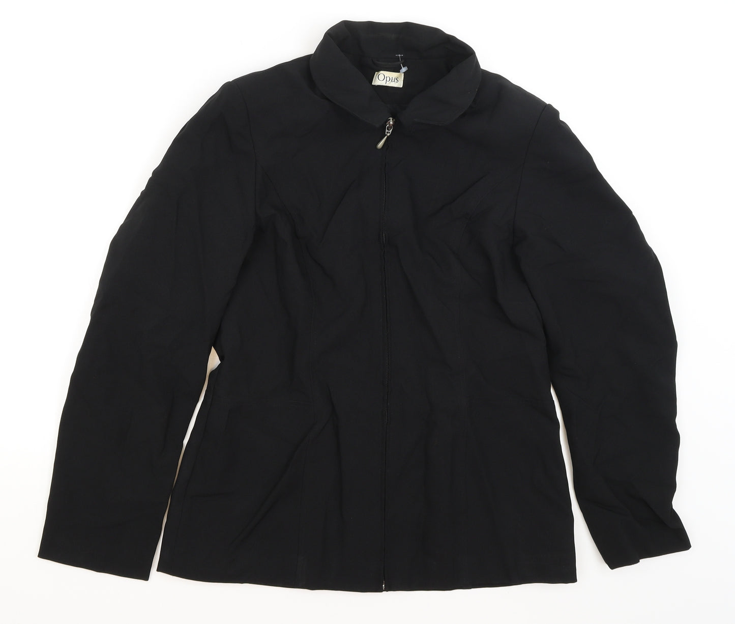 OPUS Womens Black   Full Zip Jumper Size 12